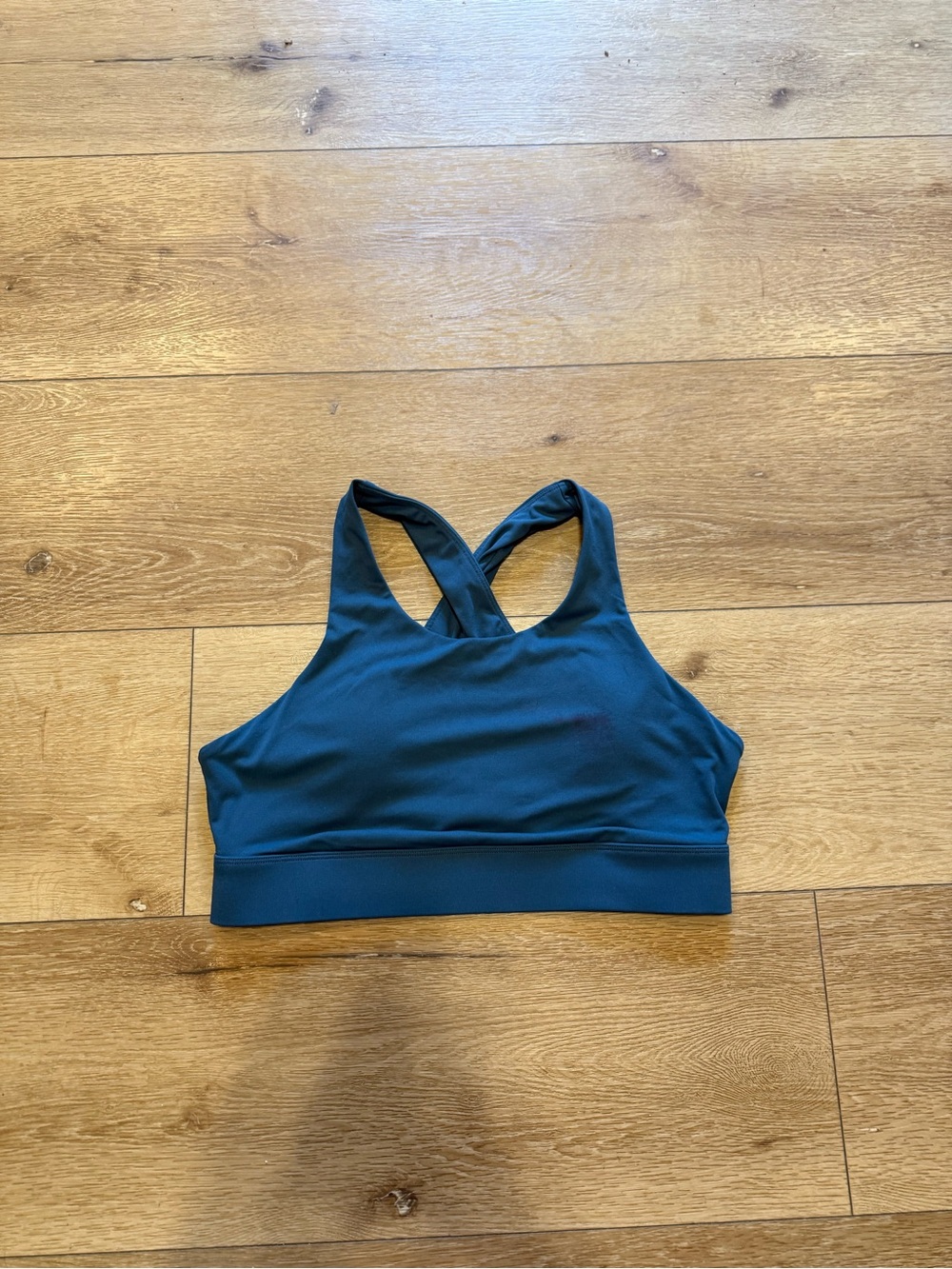 Fabletics Deep Teal Cross-Back Sports Bra